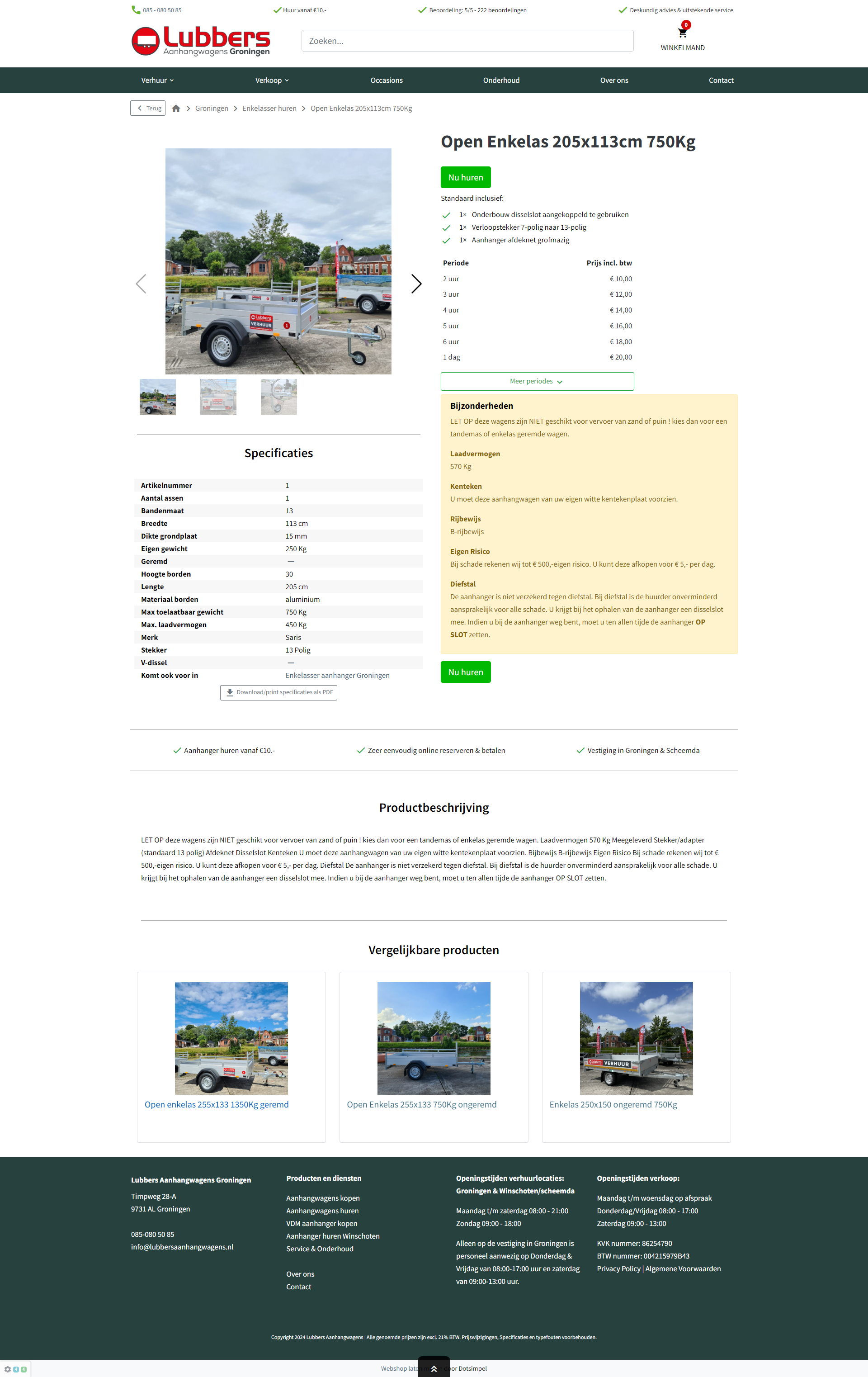 Lubbers Aanhangwagens Groningen